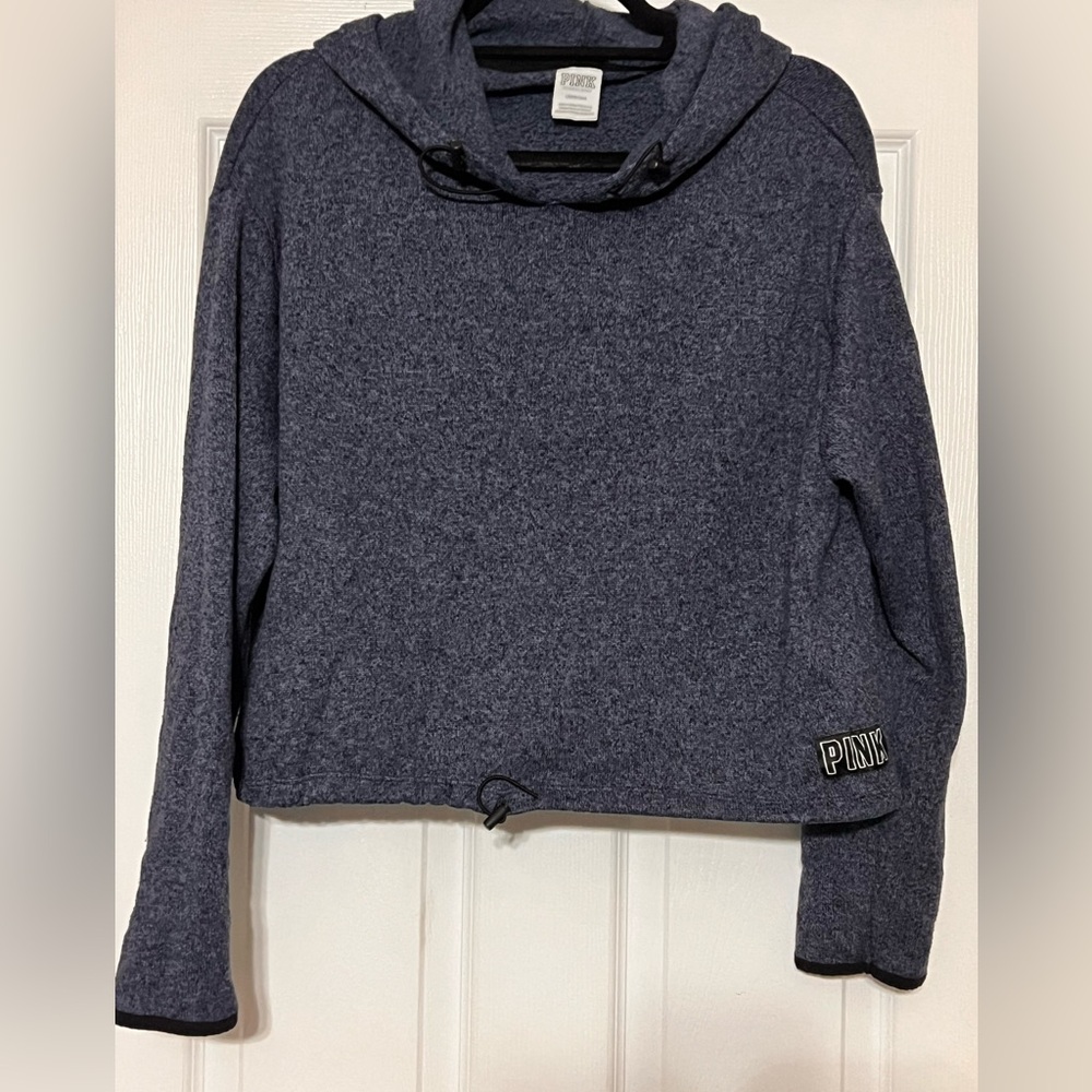 PINK Victoria's Secret Dark Blue Cowl Neck Sweater